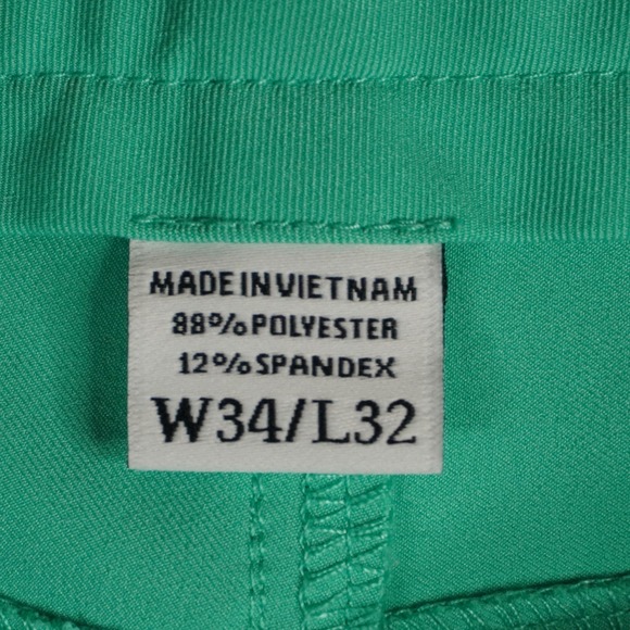 FootJoy Mens Athletic Fit Golf Pants Mint Green Performance Stretch W34 L32 - Picture 9 of 11